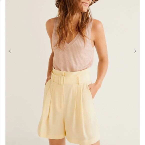 MANGO ribbed sleeveless V neck top in soft pink size small NWT - Picture 15 of 15